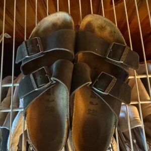 Birkenstock Black Suede Sandals